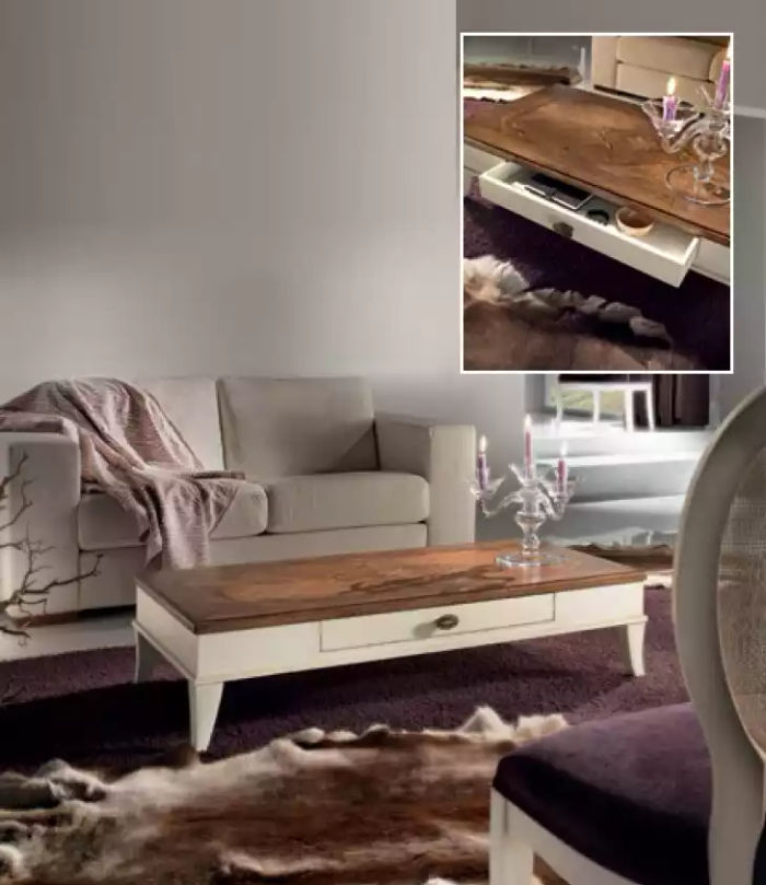 Klassischer Couchtisch Beistelltisch Holz Wohnzimmer Tisch Möbel Holz