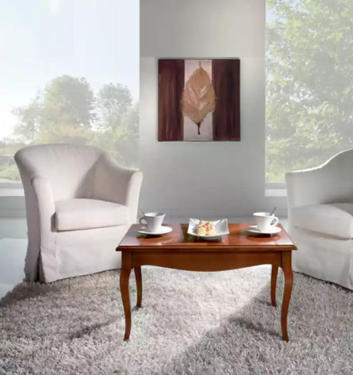 Klassischer Tisch Couchtisch Beistelltisch Design Wohnzimmer Holz Tische