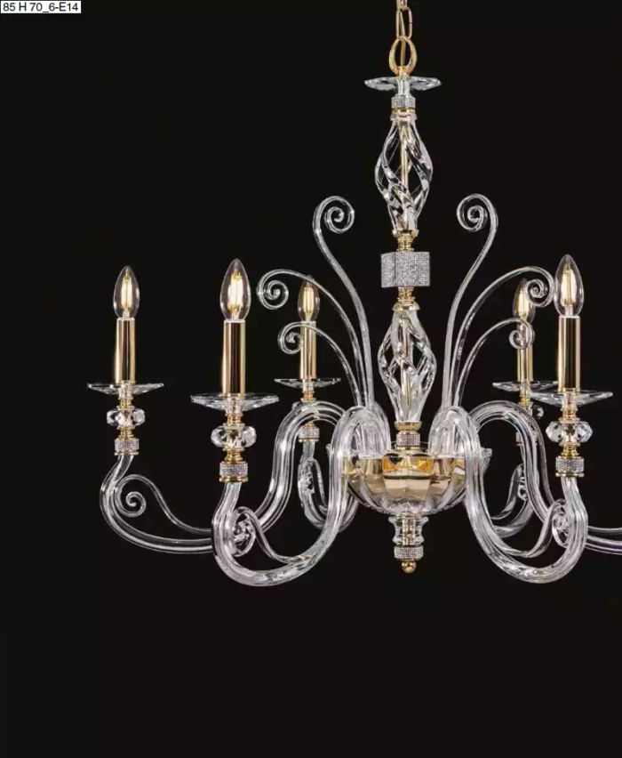 Kronleuchter Luxus Gold Deckenlampe Deckenleuchte Hängelampe neu Kristall