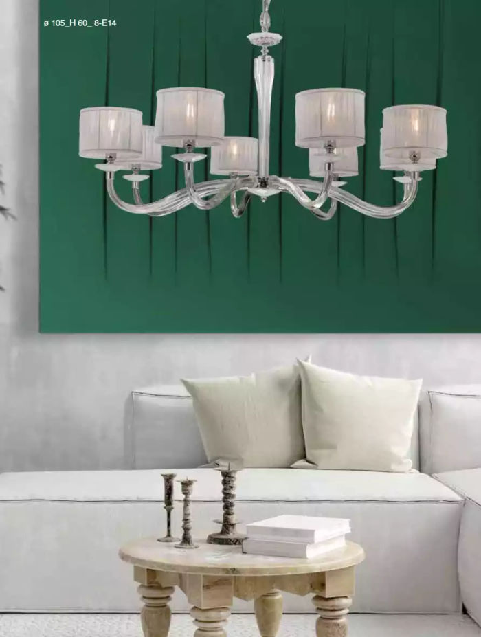 Luxuriöser klassischer Kronleuchter Deckenleuchte weiß Kronenleuchter Lampe