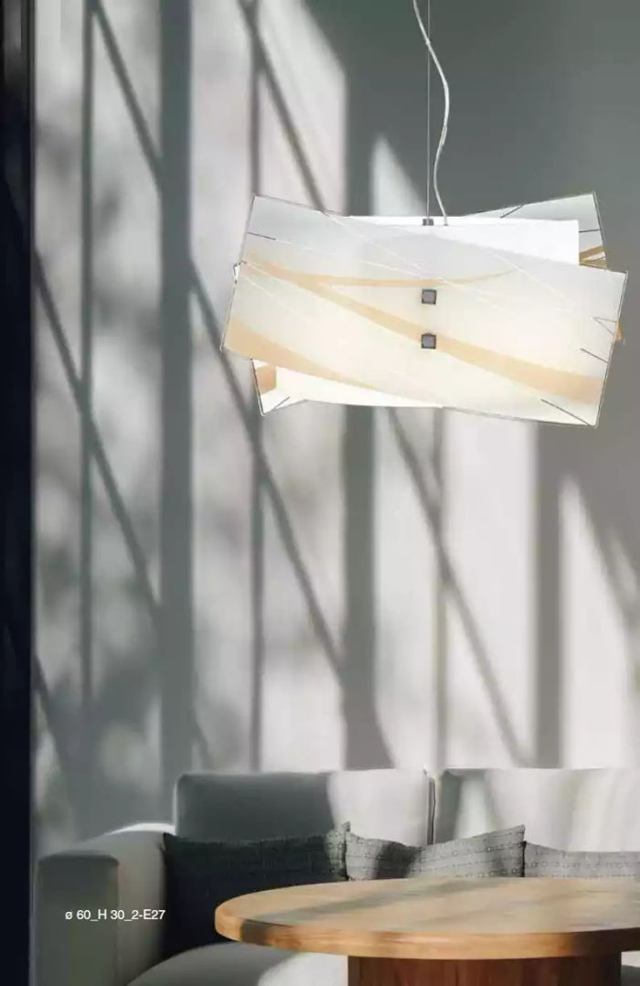 Stilvolle Deckenleuchte Moderner weißer Pendelkronleuchter mit 2x Lampen