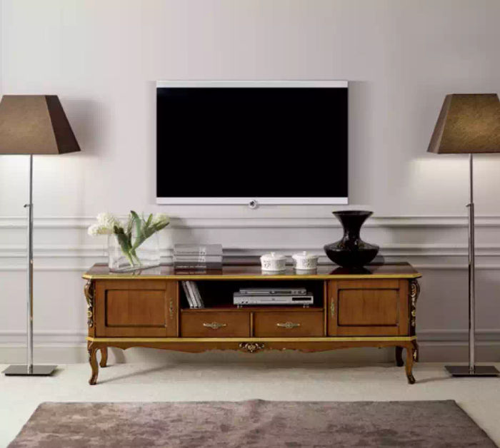rtv Sideboard Braun Wohnzimmer Schrank tv 184cm Ständer Lowboard Möbel Holz