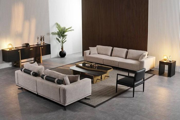 Luxus Wohnzimmer Komplett Set Einrichtung Sofa Tisch Sideboard 7tlg
