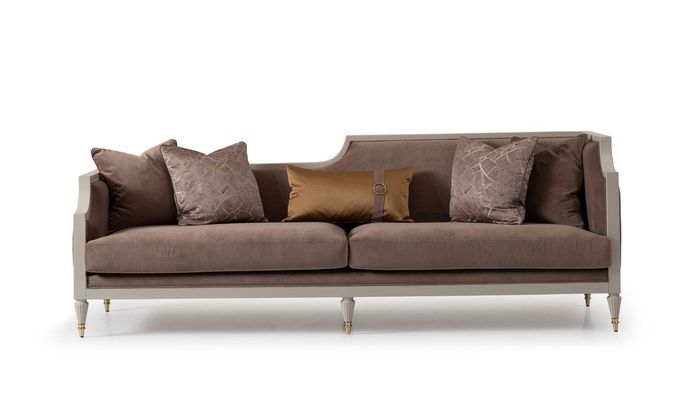 Viersitzer Sofa 4 Sitzer Stoffsofa Braun Polstersofa Sofas Wohnzimmer
