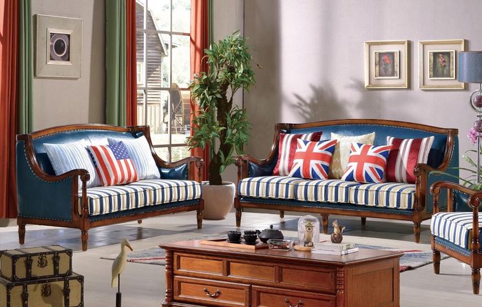 Sofagarnitur 3+2 Sitzer Ledersofa Couch Wohnzimmer Garnitur Design Klassisch Neu