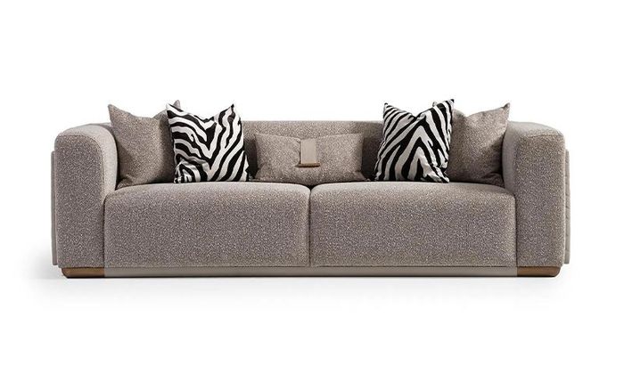 Viersitzer Sofa 4 Sitzer Stoffsofa Polstersofa Grau Modern Sofas Neu