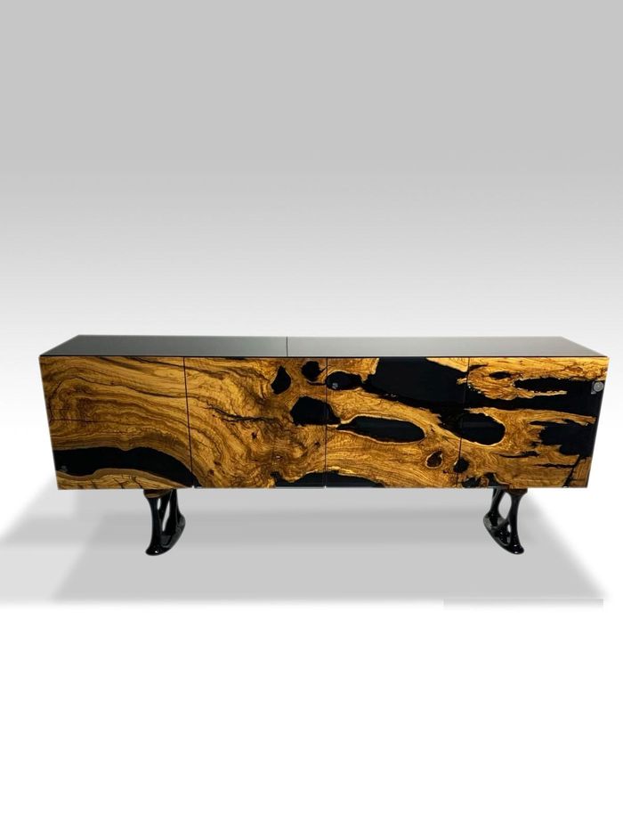Sideboard Kommode Epoxidharz Braun Wohnzimmer Holz Kommoden Anrichte