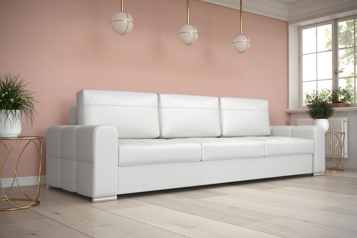 Polster Modern Textil Stoff Sofas Dreisitzer Sofa 3 Sitzer Bettfunktion Design