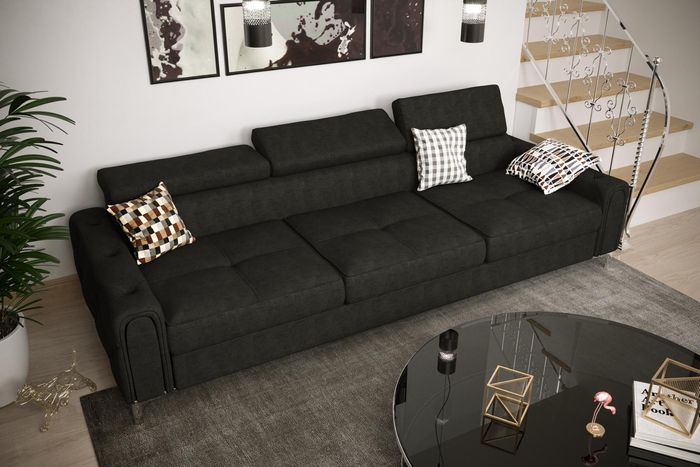 Sofa 3 Sitzer Textilleder Sofas Couch Polster Luxus Möbel Moderner Dreisitzer