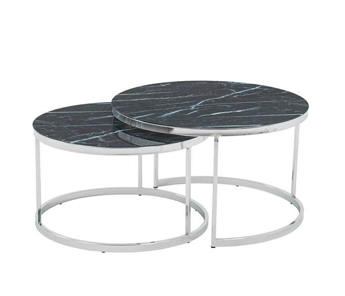 Modern Schwarz 2x Couchtische Wohnzimmer Hochwertig luxuriöse Möbel Designer