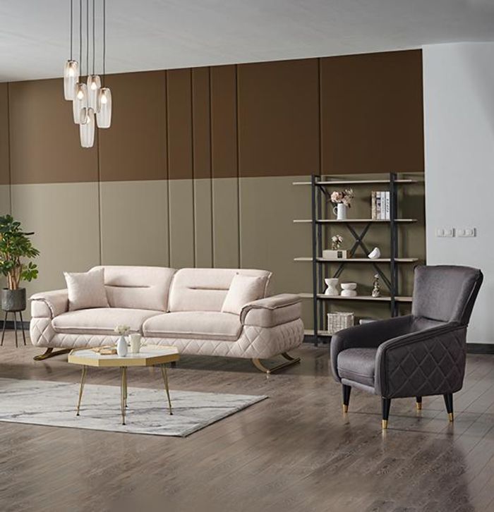 Sofa Polstergarnitur Sitzgarnitur Wohnlandschaft Lounge Couch Sitzgarnitur 2+1