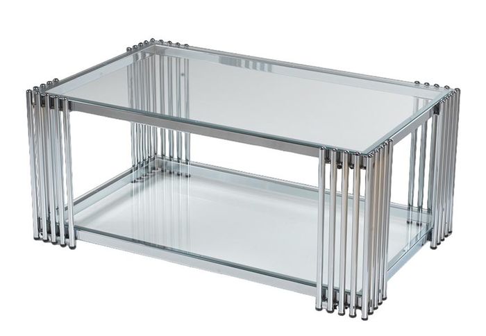 Couchtisch Luxus Design Metall Möbel Silber Wohnzimmer Couchtische Rechteckig