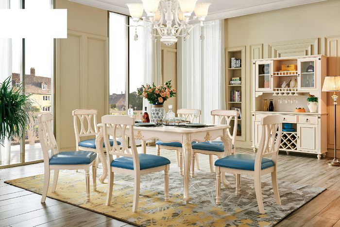 Esszimmer Möbel Esstisch 6 x Stuhl Ess Set Holz Küche Gruppe Garnitur Neu 7tlg.