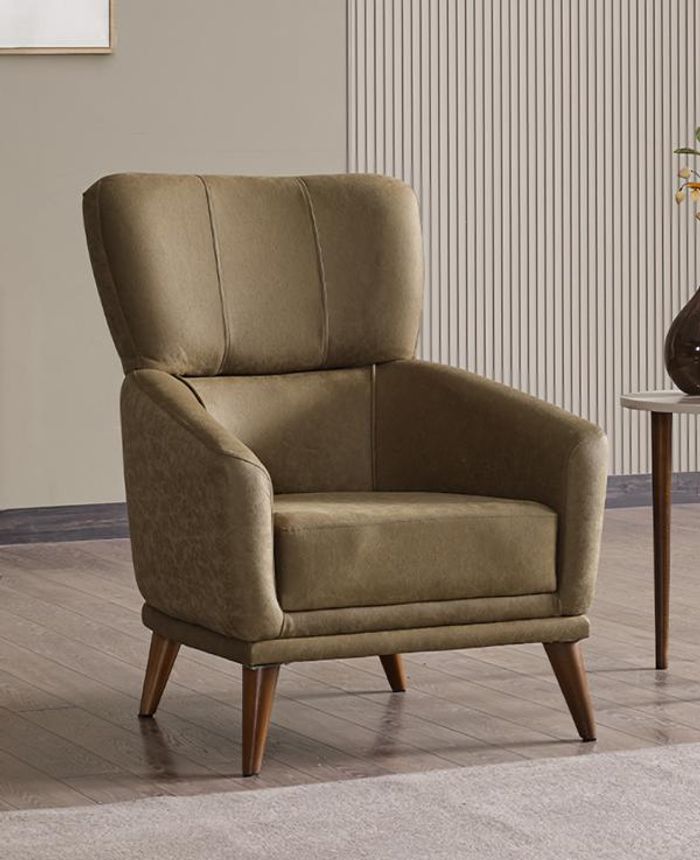 Sessel Design Couch Sofa Relax Hochwertig Textil Polster Sitzer Luxus Grün