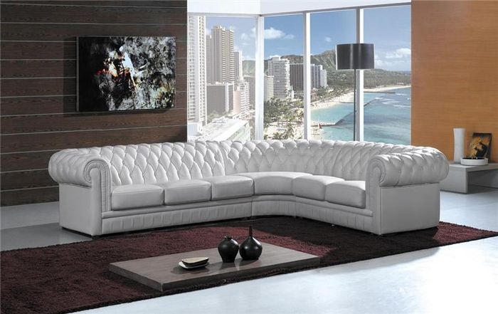 Ledersofa Ecksofa Couch Chesterfield Polster Eckgarnitur Sofa Couchen Sofas Neu