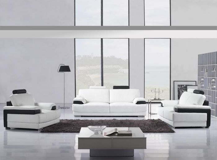 Moderne Sofagarnitur Sofa Couch Sitzer Set Design Polster Design Couchen Leder