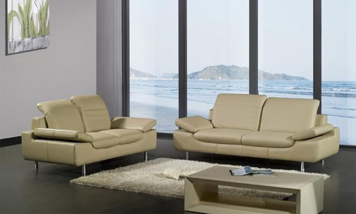 Sofagarnitur Sofa Couch Ledersofa Sitz Polster Garnituren Sofas 3 1 Sitz Couchen