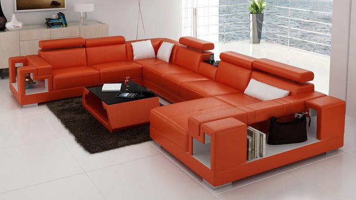 Eckgarnitur U Form Sofa Wohnlandschaft U Form Ecksofa Couch Polster Polster Neu
