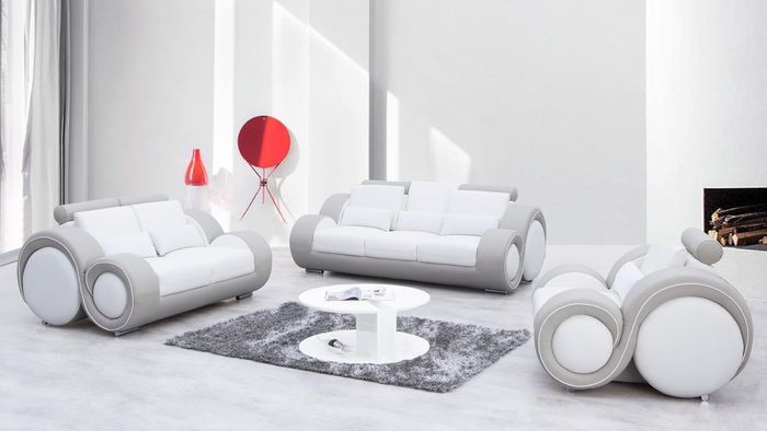 Design Zweisitzer Sofas Couch Polster Moderne Couchen Sofa 2 Sitzer Kunstleder