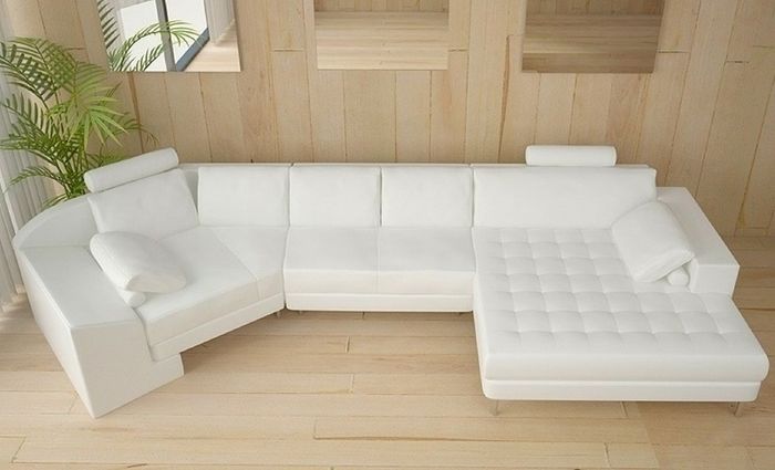 Designer Wohnzimmer Ecksofa Couch Polster Sitz Ecke Garnitzur Ledercouchen xxl