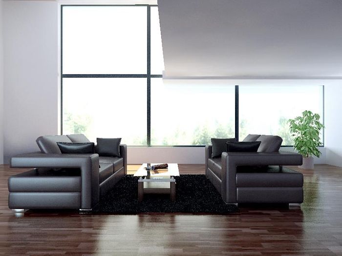 Modern Sofa Ledersofa Couch Wohnlandschaft 3+2+1 Sitz Garnitur Design jvmoebel ®