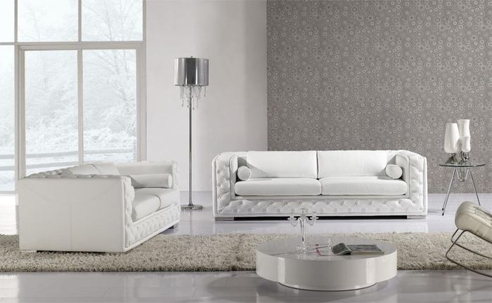 Ledersofa Couch Wohnlandschaft 3+2 Sitzer Garnitur Design Modern Sofa Sofas Neu