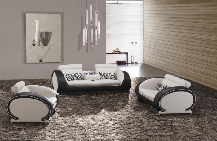 Sofagarnitur 3+2+1 Sitzer Set Design Sofas Polster Couchen Leder Modern Sofa Neu