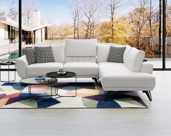 Gemütliche Ecksofa Couch Polster Ecksofas Couchgarnituren Sitzlandschaft Sofa
