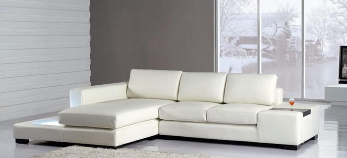 L Form Sofa Couch Polster Garnitur Wohnlandschaft Design Ecksofa Leder led neu