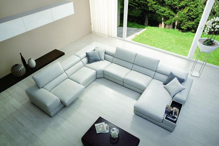 Relax Wohnlandschaft U Form Ecksofa Couch Sofa Ledersofa Garnitur jvmoebel Neu