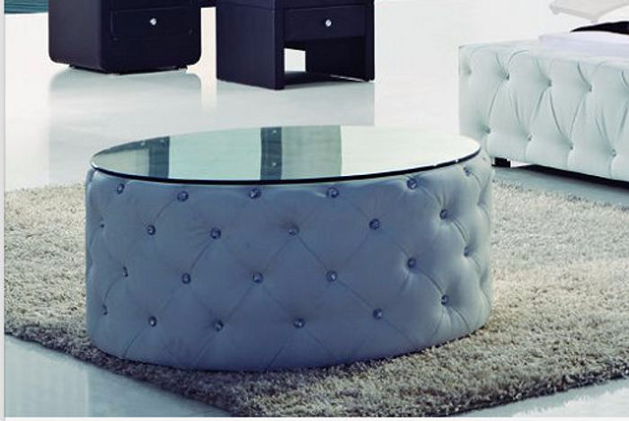 Couch Tisch Kaffee Beistell Design Chesterfield Rund Wohnzimmer Runde Tische Neu