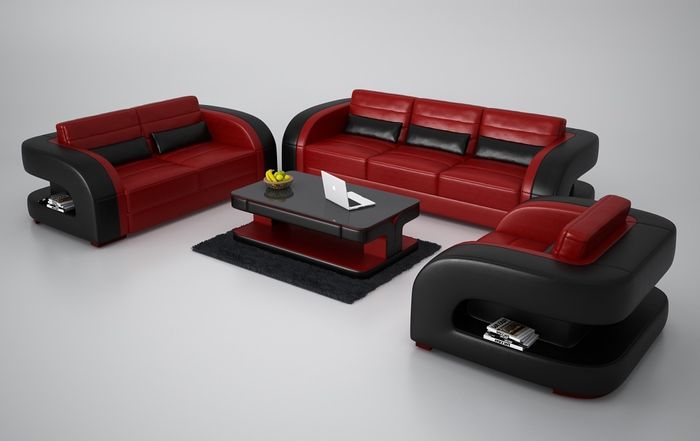 Sofa Sofagarnitur 3+1+1 Sitzer Set Design Polster Couchen Couch Modern Garnitur