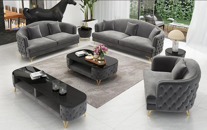 Sofagarnitur Couch Polster Set Sitz Sofa Garnituren 321 Sitz 3tlg. Chesterfield