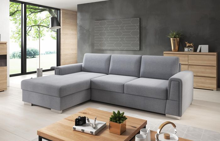 Wohnlandschaft Ecksofa L-Form Sofa Couch Design Couch Textil Modern Polster Neu