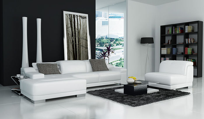 Moderne Sofa Eckgarnitur L Form Polster Sitz Ecke Couch + Sessel Ecksofa Sofas