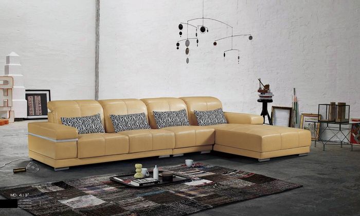 Couch Eck Sofa Leder Sitz Polster Garnitur Wohn Zimmer Landschaft Sofas Neu Eck