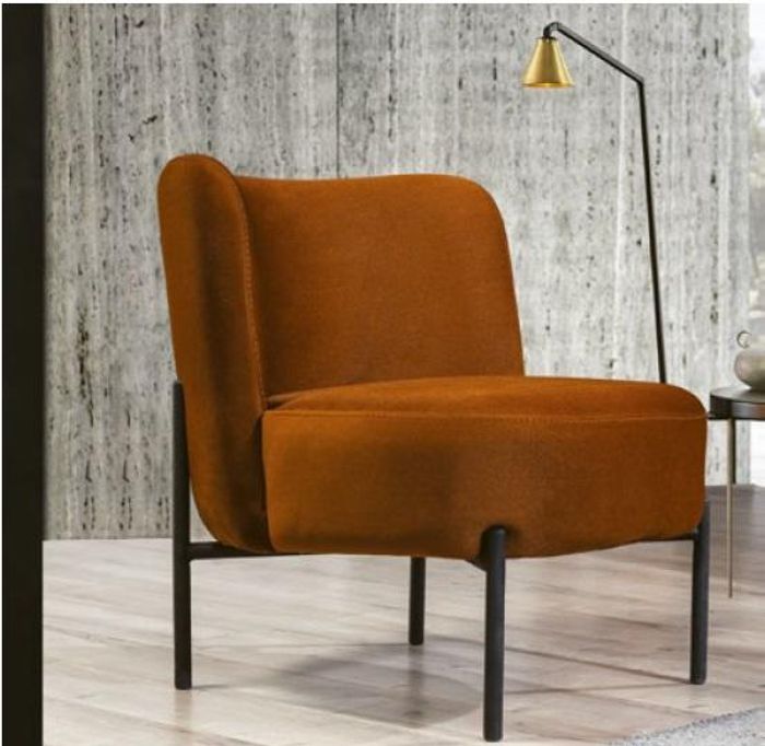 Brauner Luxus Sessel Lounge Designer Möbel Einsitzer Fernseh Textil Sitz