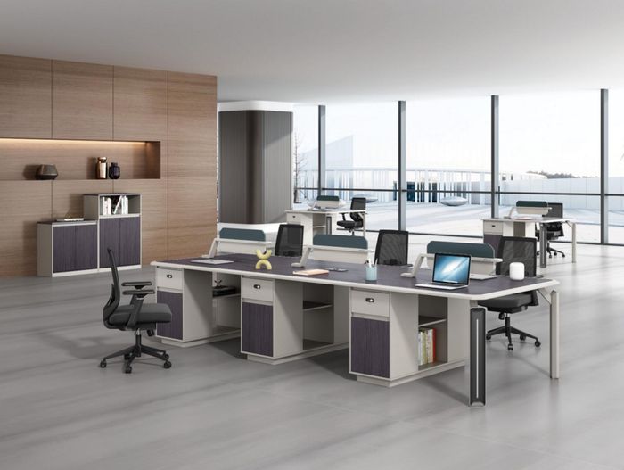 Büromöbel Arbeitstisch für 6 Personen Arbeitszimmer Möbel Callcenter Tische