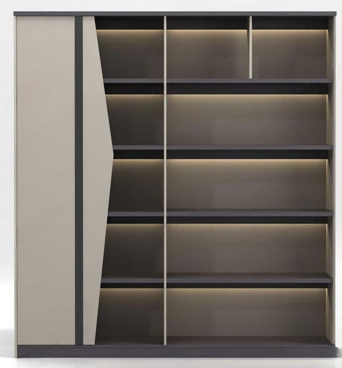 Schrank Büro Bücherschrank Aktenschrank Möbel Eleganter Schrank Beleuchtet