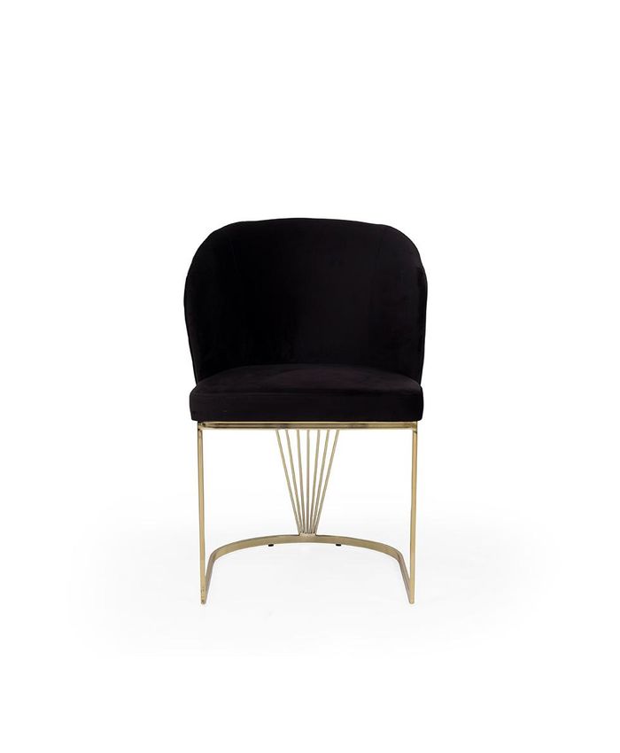 Schwarzer Lehnstuhl Designer Esszimmer Möbel Essstühle Edelstahlstuhl