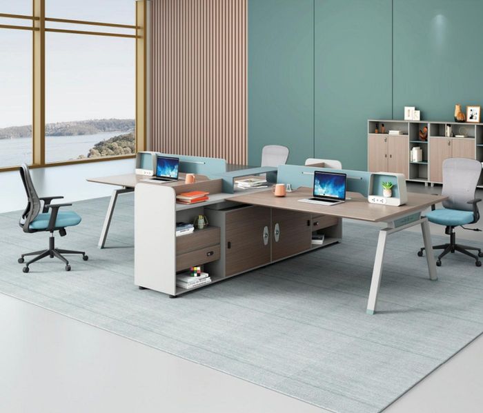 Tisch Schreibtisch Co Working Teambürotisch Gemeinschaftsschreibtisch 4 Personen