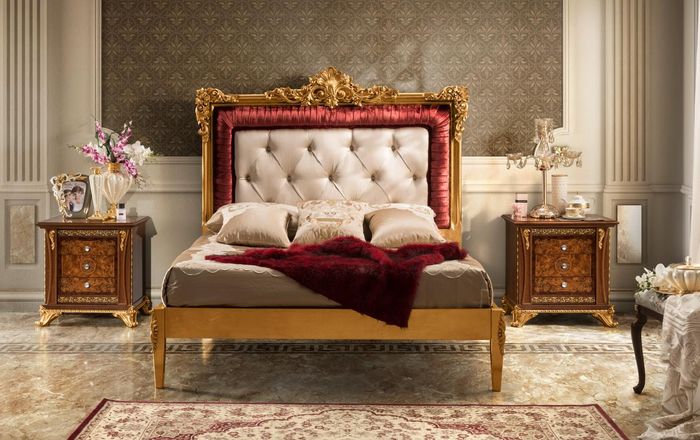 Bett Schlafzimmer Set Design Luxus Betten Neu Barock Möbel 2x Nachttisch 3tlg.