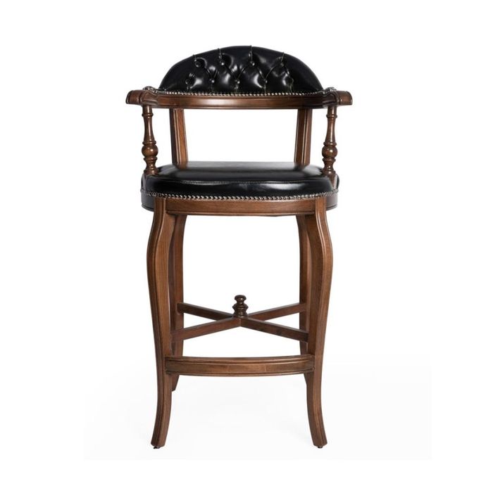 Barhocker Stühle Stuhl Design Holzstuhl Esszimmerstuhl Hocker Chesterfield Bar