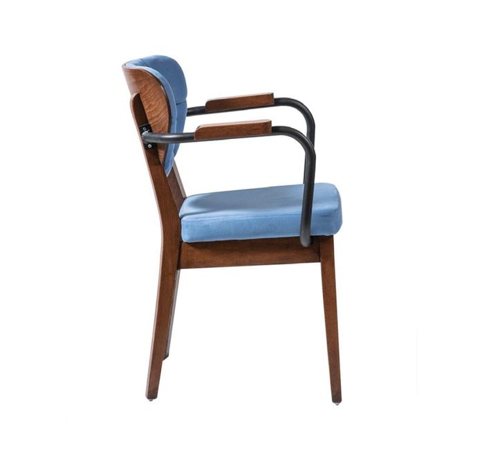 Stuhl Klassisch Design Wohnzimmer Esszimmer Holz Stühle Polster Lehnstuhl Möbel