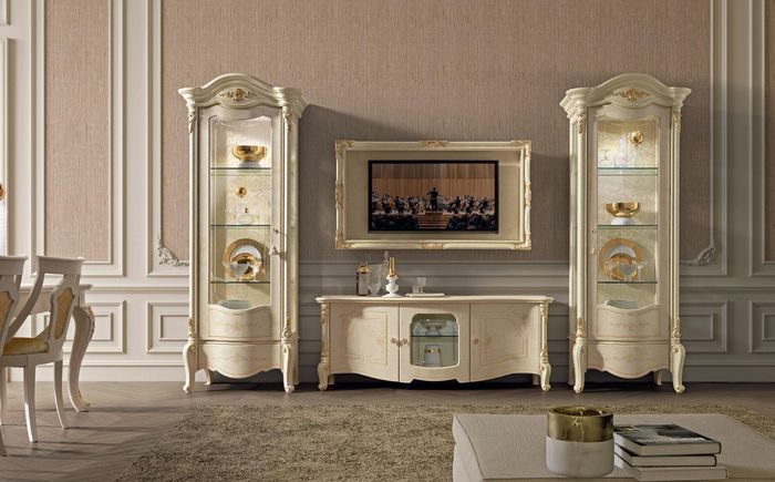 Vitrine Glas Schrank Vitrinen Wohnzimmer Schau Schränke Italienische Möbel NEU