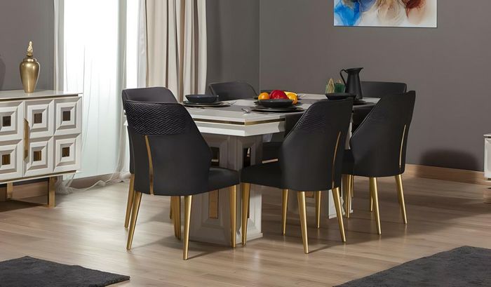 Garnitur Esszimmer Esstisch Stühle 7tlg Essgruppe Essecke Holz Biege