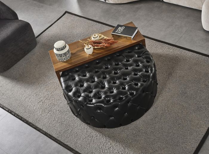 Wohnzimmer Couchtisch Set Hocker Design Luxus Möbel 2tlg neu Modern
