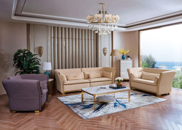Sofagarnitur 3+2+1 Sitzer Set Design Sofas Polster Couchen Leder Relax Moderne