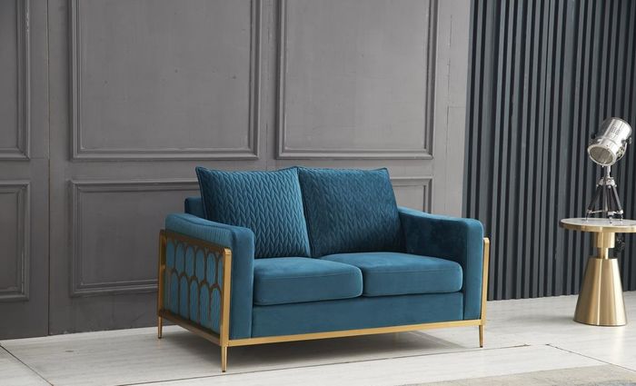 Sofa 2 Sitzer Couch Design Polster Modern 100% Textil Stoff Modern Zweisitzer