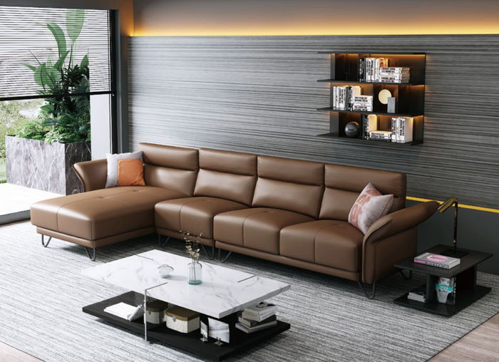 Wohnlandschaft Ecksofa L-Form Sessel Set Garnitur Modern Sofa Eckcouch Leder Neu
